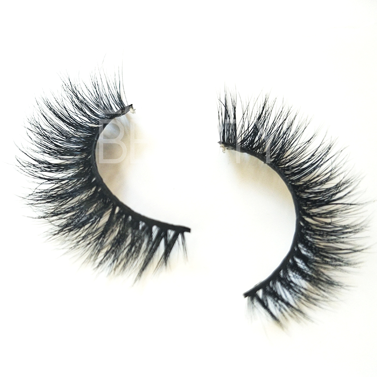 100% handmade 3D mink strip eyelashes factory ED68